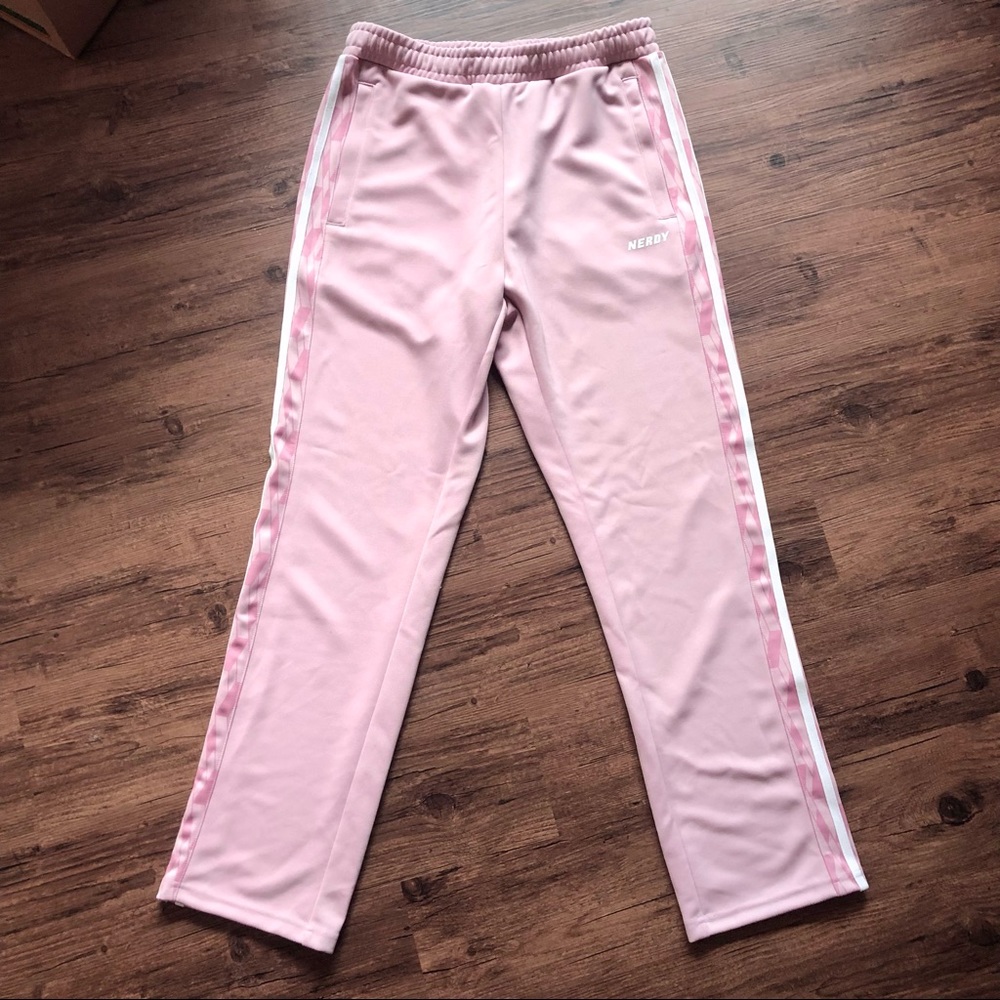 Nerdy DNA Monogram Tape Track Pants Pink